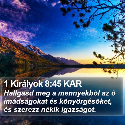 1 Királyok 8:45 KAR Bible Verse Image