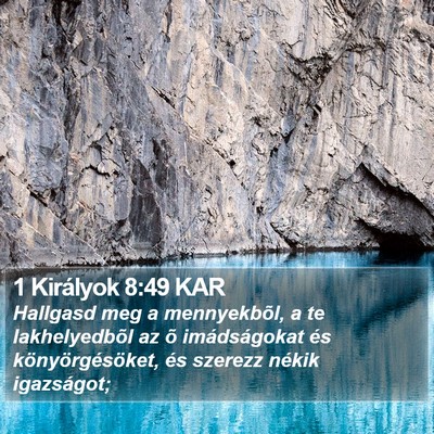 1 Királyok 8:49 KAR Bible Verse Image