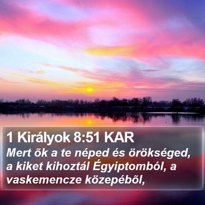 1 Királyok 8:51 KAR Bible Verse Image