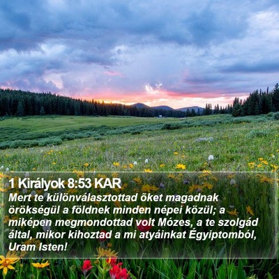 1 Királyok 8:53 KAR Bible Verse Image