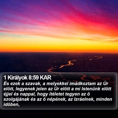 1 Királyok 8:59 KAR Bible Verse Image
