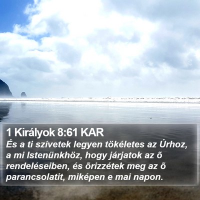 1 Királyok 8:61 KAR Bible Verse Image