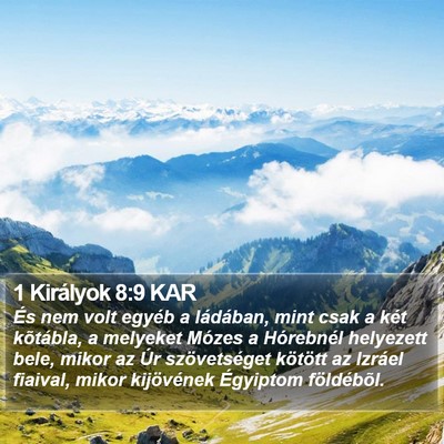 1 Királyok 8:9 KAR Bible Verse Image