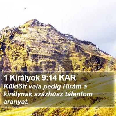 1 Királyok 9:14 KAR Bible Verse Image
