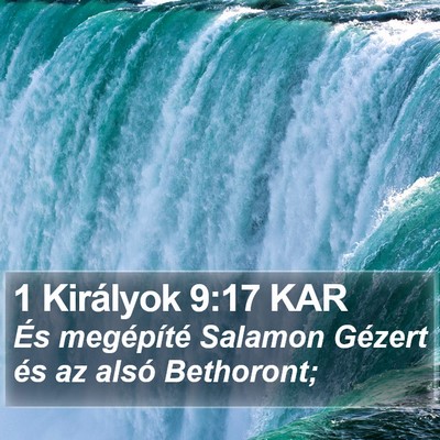 1 Királyok 9:17 KAR Bible Verse Image