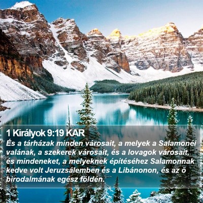 1 Királyok 9:19 KAR Bible Verse Image