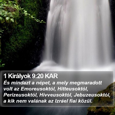 1 Királyok 9:20 KAR Bible Verse Image