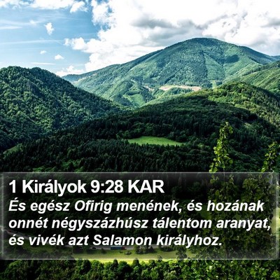 1 Királyok 9:28 KAR Bible Verse Image