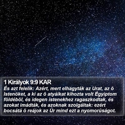 1 Királyok 9:9 KAR Bible Verse Image