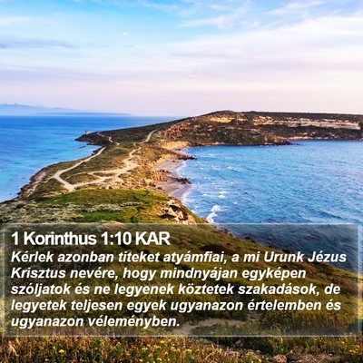 1 Korinthus 1:10 KAR Bible Verse Image