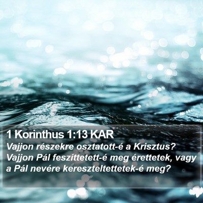1 Korinthus 1:13 KAR Bible Verse Image