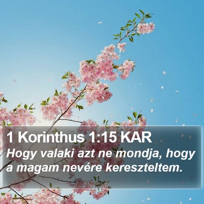 1 Korinthus 1:15 KAR Bible Verse Image