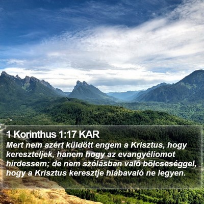 1 Korinthus 1:17 KAR Bible Verse Image