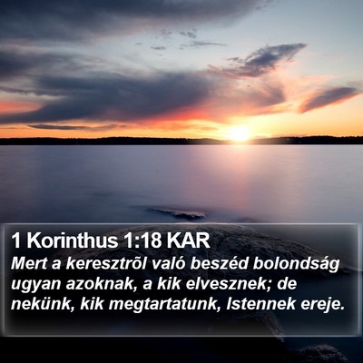 1 Korinthus 1:18 KAR Bible Verse Image