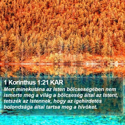 1 Korinthus 1:21 KAR Bible Verse Image