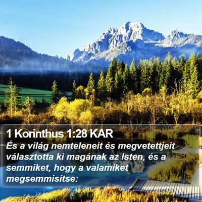 1 Korinthus 1:28 KAR Bible Verse Image