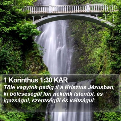 1 Korinthus 1:30 KAR Bible Verse Image