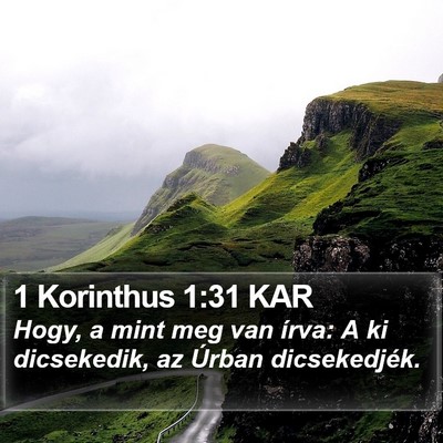 1 Korinthus 1:31 KAR Bible Verse Image