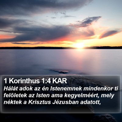 1 Korinthus 1:4 KAR Bible Verse Image
