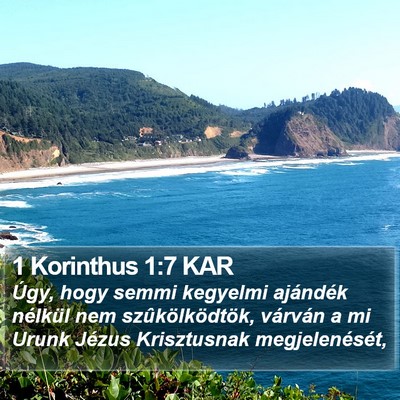 1 Korinthus 1:7 KAR Bible Verse Image