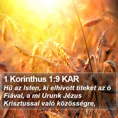1 Korinthus 1:9 KAR Bible Verse Image