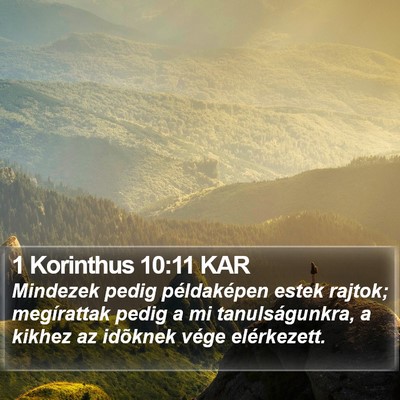1 Korinthus 10:11 KAR Bible Verse Image