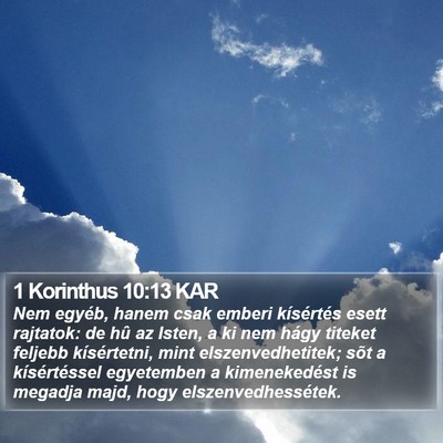 1 Korinthus 10:13 KAR Bible Verse Image