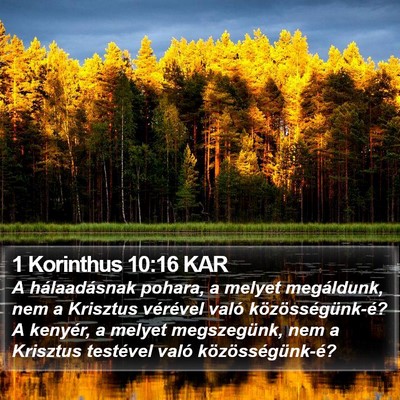 1 Korinthus 10:16 KAR Bible Verse Image