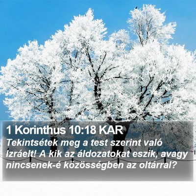 1 Korinthus 10:18 KAR Bible Verse Image