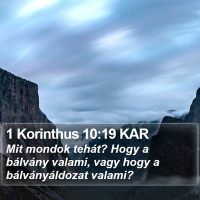 1 Korinthus 10:19 KAR Bible Verse Image