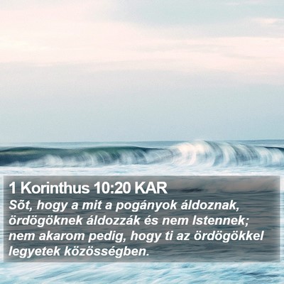 1 Korinthus 10:20 KAR Bible Verse Image