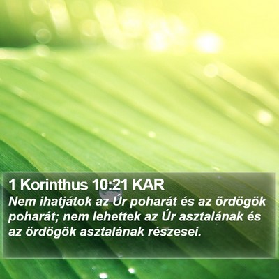1 Korinthus 10:21 KAR Bible Verse Image