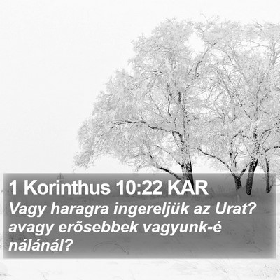 1 Korinthus 10:22 KAR Bible Verse Image