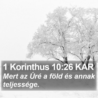 1 Korinthus 10:26 KAR Bible Verse Image