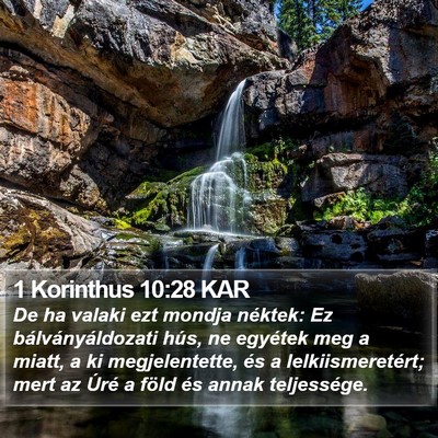 1 Korinthus 10:28 KAR Bible Verse Image