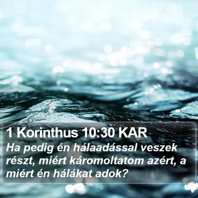 1 Korinthus 10:30 KAR Bible Verse Image