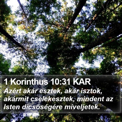 1 Korinthus 10:31 KAR Bible Verse Image