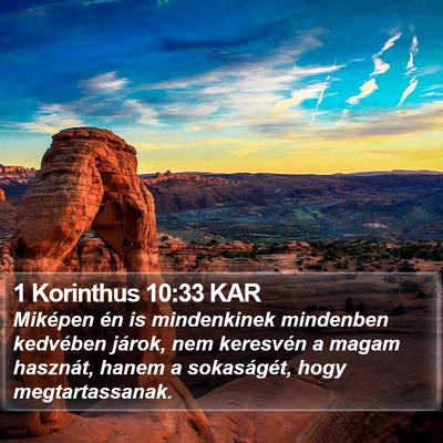 1 Korinthus 10:33 KAR Bible Verse Image