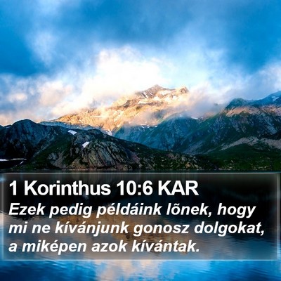 1 Korinthus 10:6 KAR Bible Verse Image