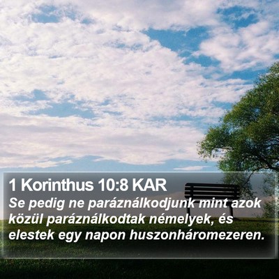 1 Korinthus 10:8 KAR Bible Verse Image