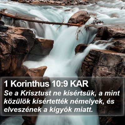 1 Korinthus 10:9 KAR Bible Verse Image