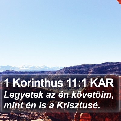 1 Korinthus 11:1 KAR Bible Verse Image