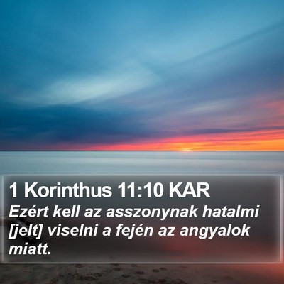 1 Korinthus 11:10 KAR Bible Verse Image