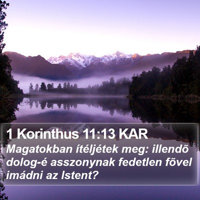 1 Korinthus 11:13 KAR Bible Verse Image