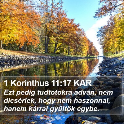 1 Korinthus 11:17 KAR Bible Verse Image