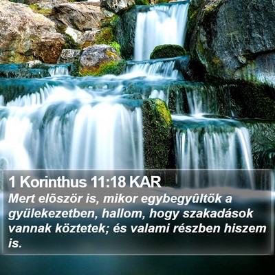 1 Korinthus 11:18 KAR Bible Verse Image