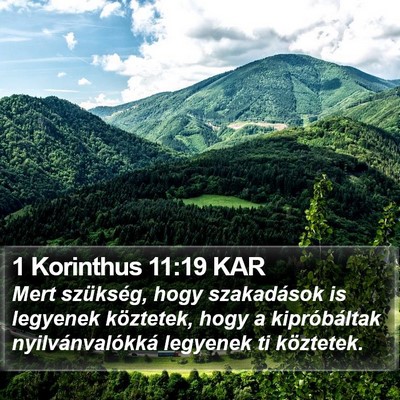 1 Korinthus 11:19 KAR Bible Verse Image