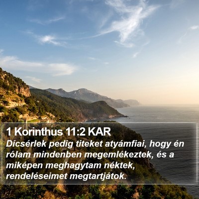 1 Korinthus 11:2 KAR Bible Verse Image