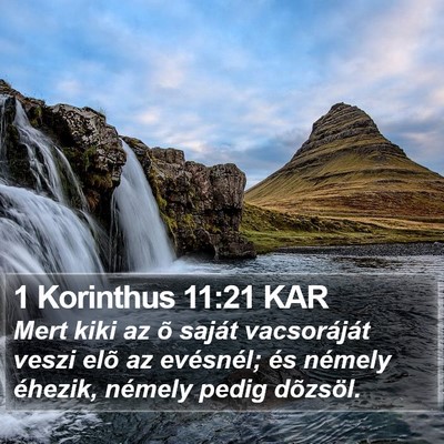 1 Korinthus 11:21 KAR Bible Verse Image