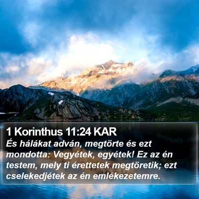 1 Korinthus 11:24 KAR Bible Verse Image